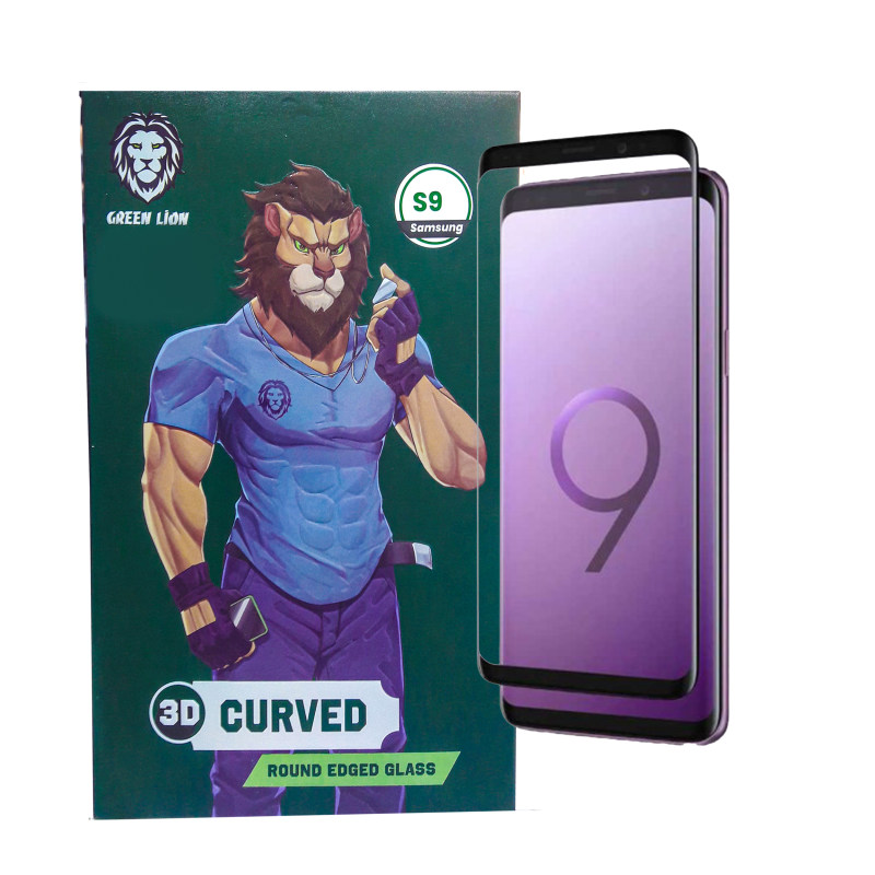 گلس گوشی سامسونگ Galaxy S9 گرین مدل 3D-Curved