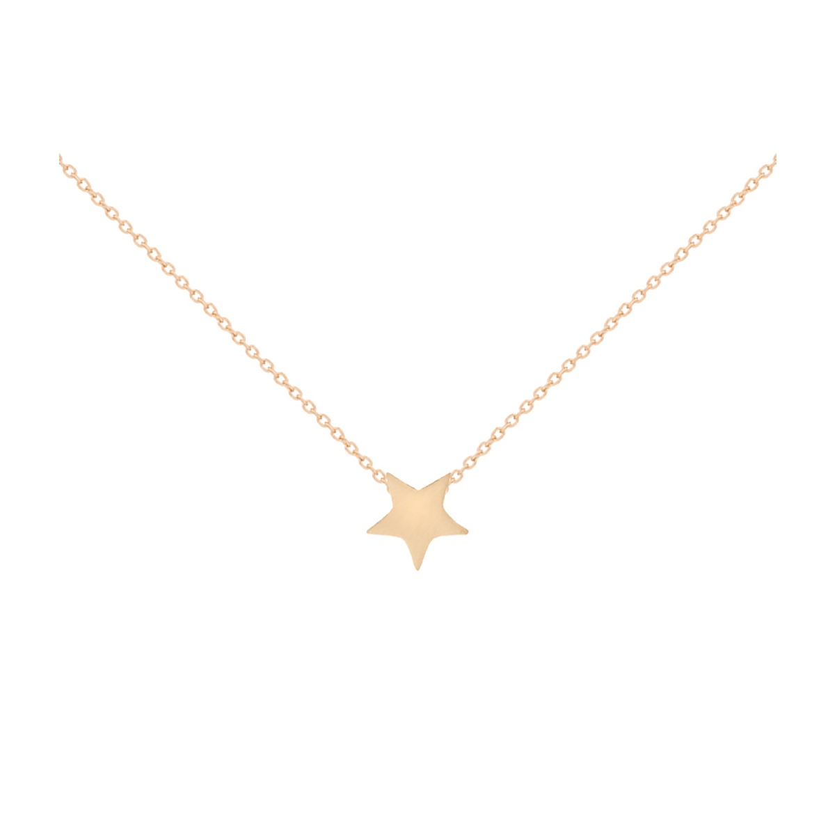 گردنبند طلای زنانه 18 عیار بان گالری مدل ستاره ساده