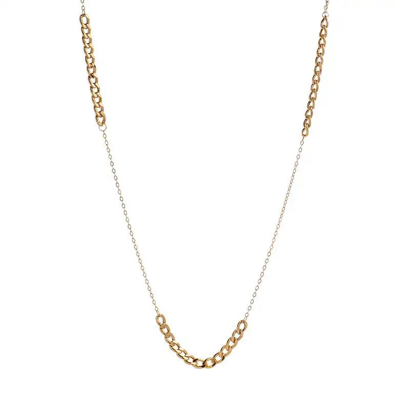 گردنبند طلا 18عیار طرح سه کارتیر و فلامینگو