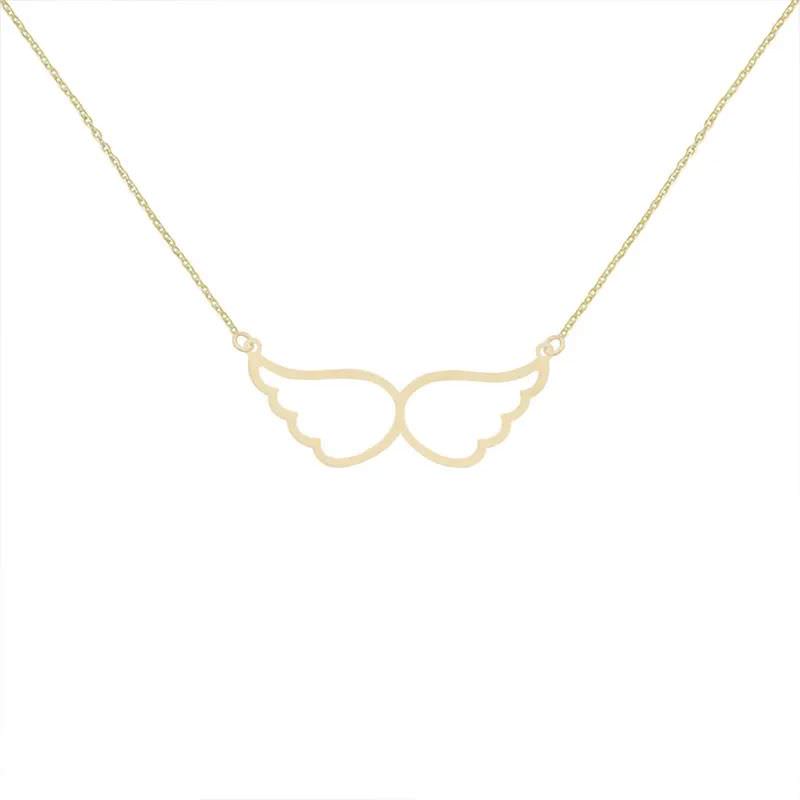 گردنبند طلا 18عیار طرح بال فرشته تو خالی دوبل