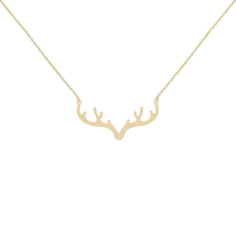 گردنبند طلا 18عیار طرح شاخ گوزن