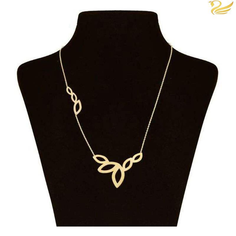 گردنبند طلا 18عیار زنانه طرح گلبرگ