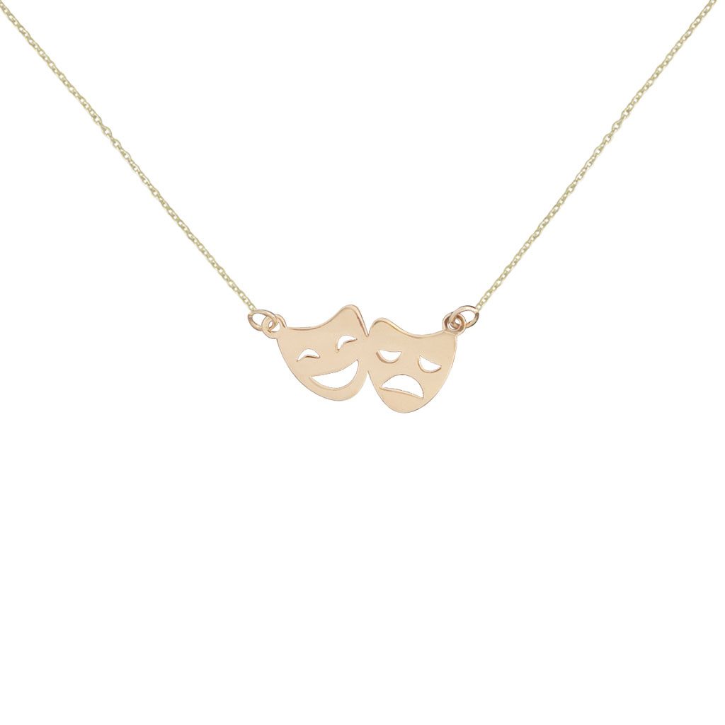 گردنبند طلا 18عیار طرح تئاتر