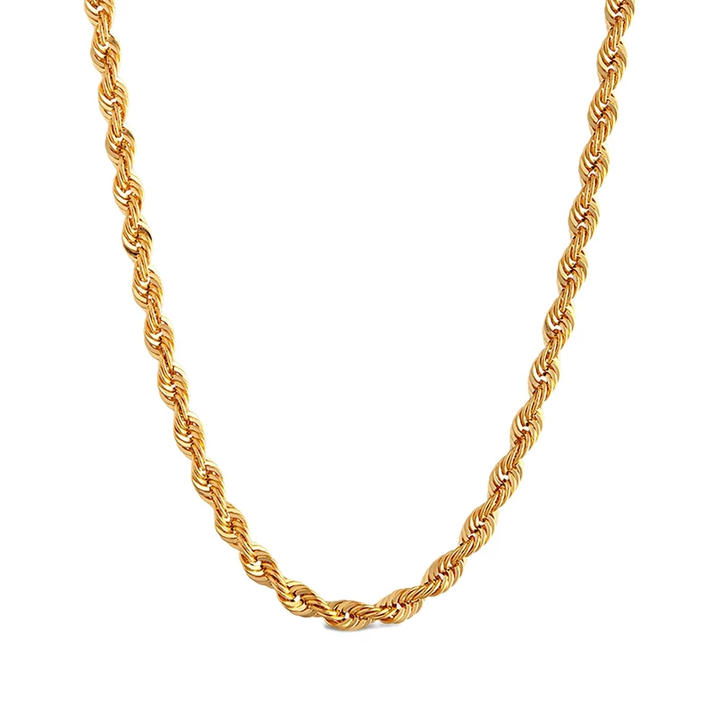 زنجیر طلا  18 عیار زنانه مدل طنابی