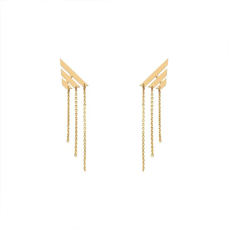 گوشواره طلا 18عیار طرح حماسه