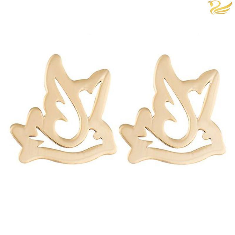 گوشواره طلا 18عیار طرح پرنده خالی