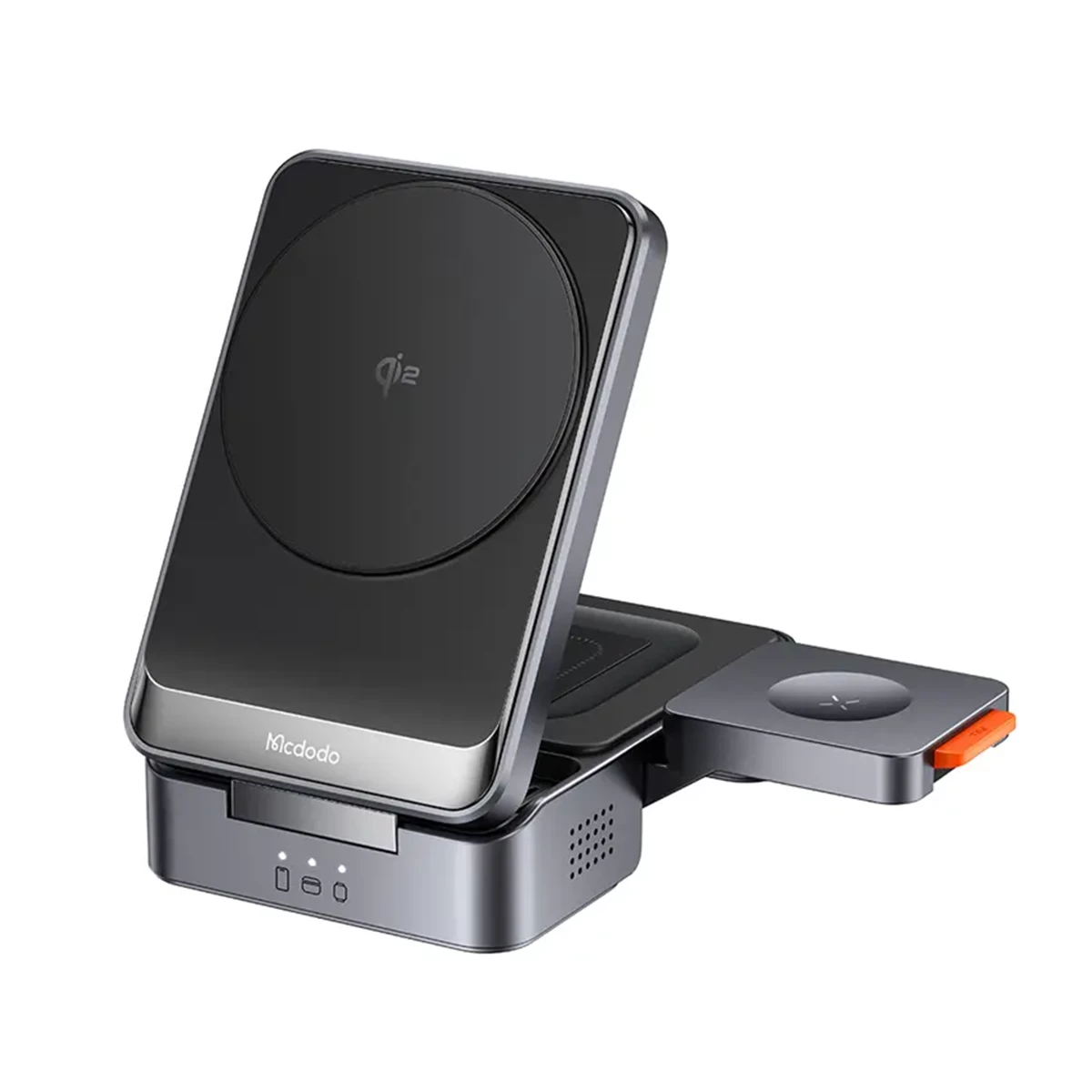شارژر وایرلس سه کاره مک دودو مدل MagQ Qi2 Magnetic Wireless Charging Station CH-5193-طلایی