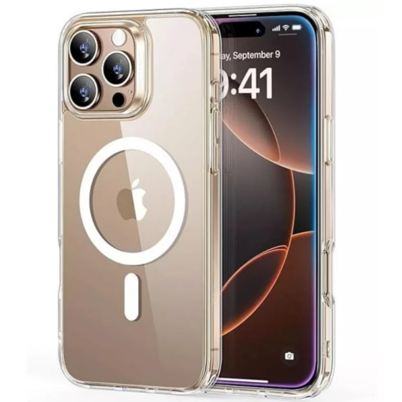 کاور زیفرند گوشی اپل iPhone 16 Pro مدل Anti Shock Magsafe-بی رنگ شفاف