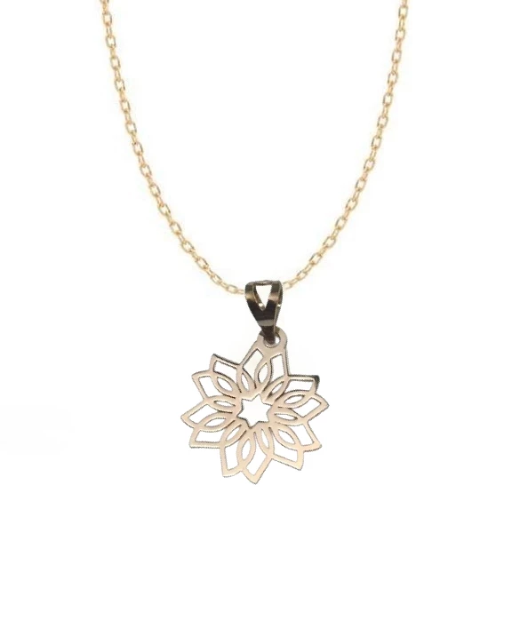 گردنبند طلا 18 عیار اپال گلد مدل قلب لیزری گل-0.85