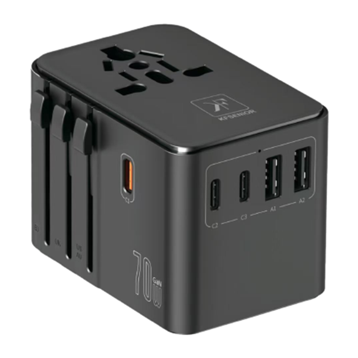 شارژر دیواری مسافرتی کی اف سنیور مدل TH-188 توان 70 وات-مشکی