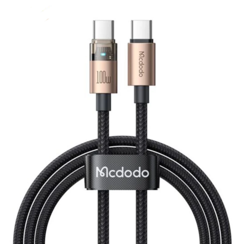 کابل دو سر تایپ سی مک دودو مدل ca-558 100W طول 1.2متر-طلایی