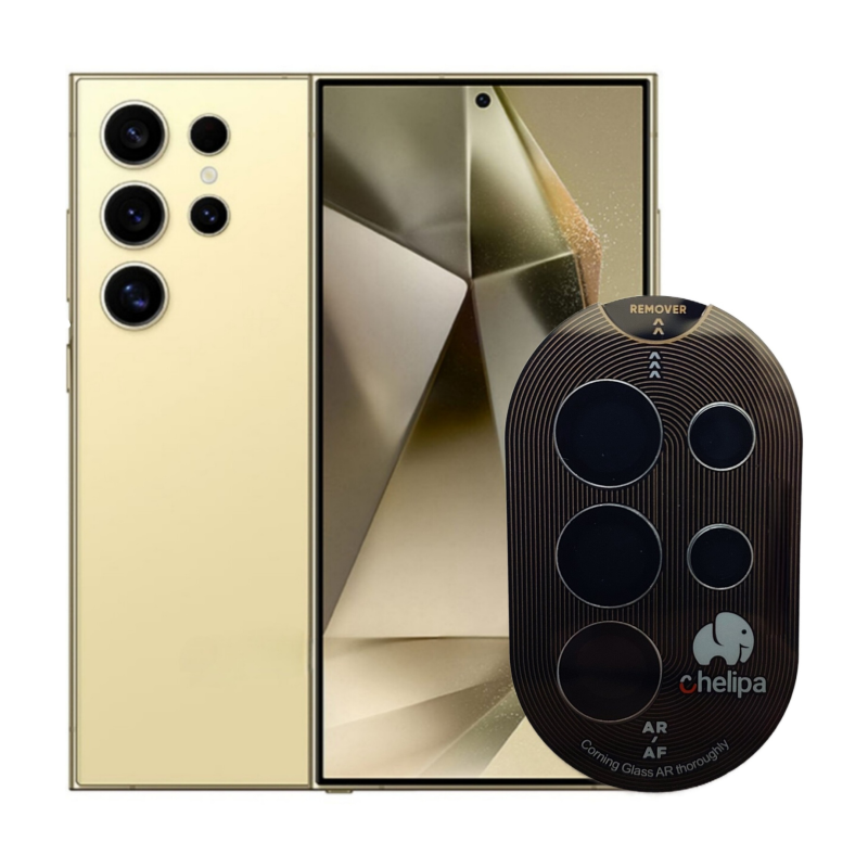 محافظ لنز دوربین چلیپا مدل Titanium مناسب برای گوشی موبایل سامسونگ Galaxy S24 Ultra