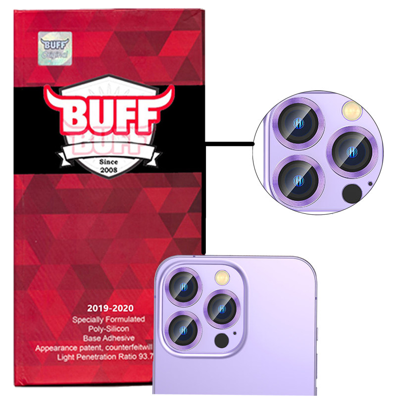 محافظ لنز دوربین گوشی اپل iPhone 14 Pro Max / 14 Pro بوف مدل HD-ColorLenz -بنفش