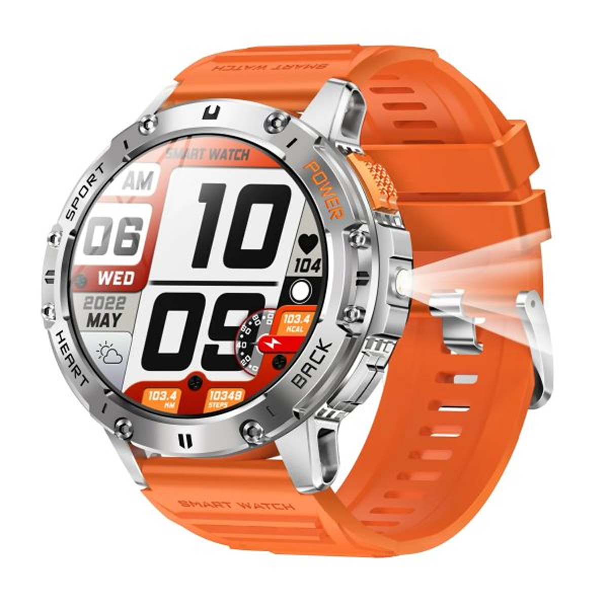 ساعت هوشمند مدل K65 Amoled-نارنجی