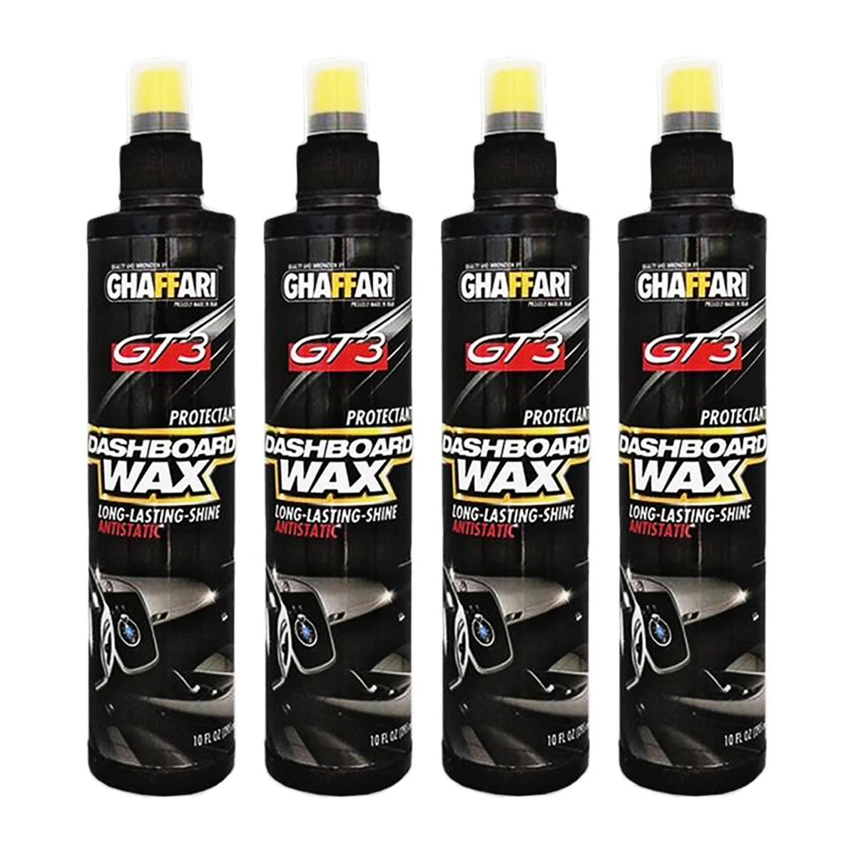 واکس داشبورد خودرو غفاری مدل GT3 حجم 295 میلی لیتر بسته 4 عددی-مشکی