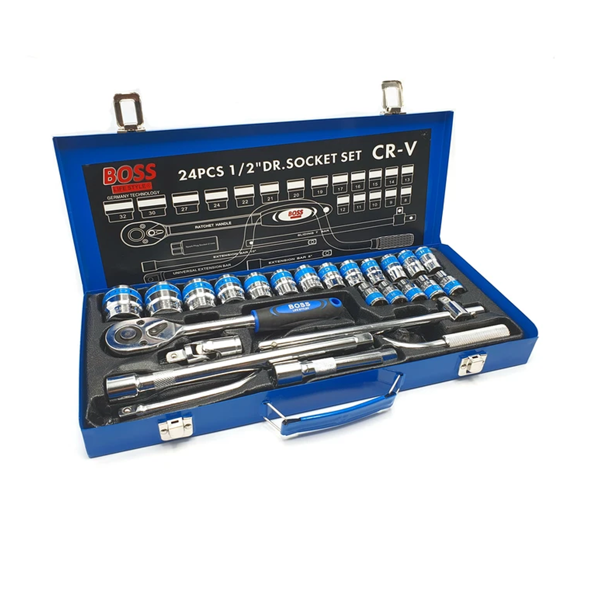 مجموعه 24 عددی آچار بکس باس مدل LIFE-STYLE CR-V