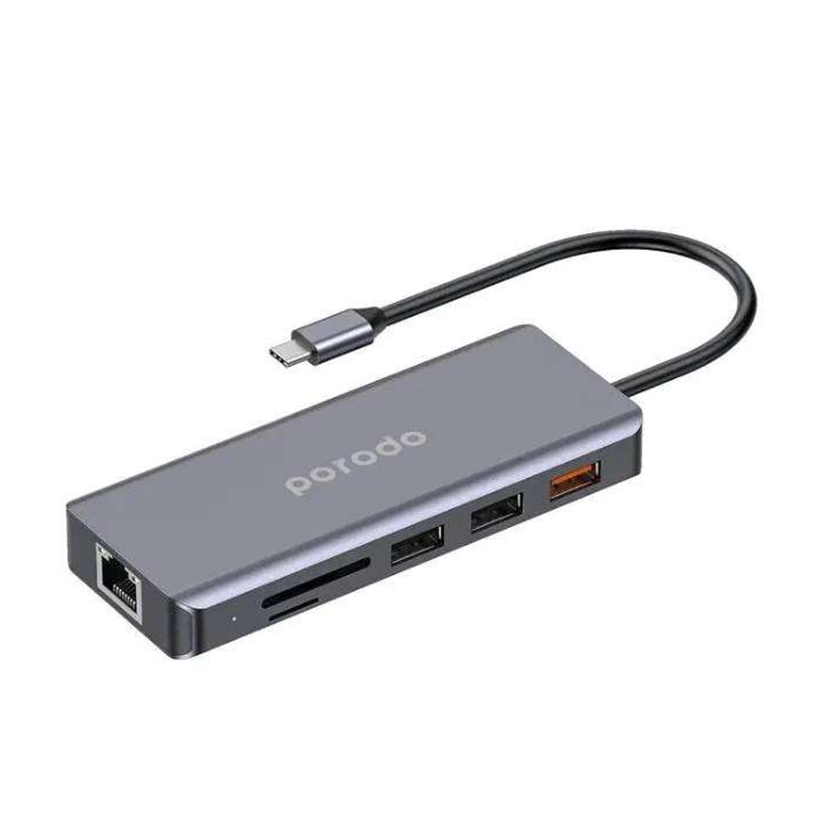 هاب یو اس بی 9 پورت  پرودو مدل PD-91CHB-GY-دودی