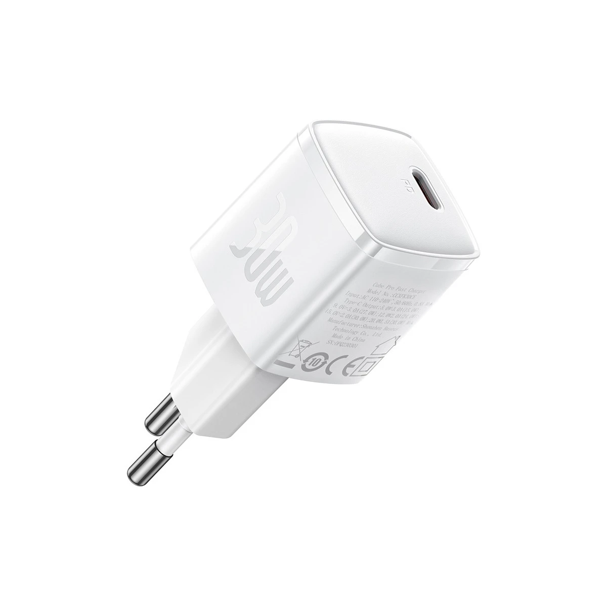 شارژر دیواری باسئوس مدل Cube Pro CCXFK30CE توان 30 وات-سفید شارژر دیواری باسئوس مدل Cube Pro CCXFK30CE توان 30 وات-سفید