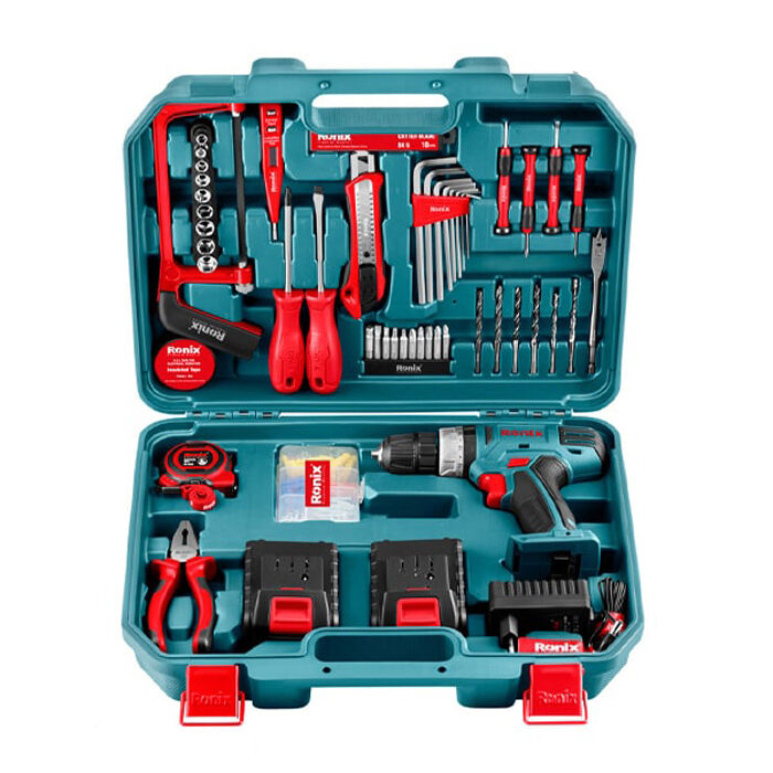 پیچ گوشتی شارژی رونیکس مدل RS-8018 مجموعه 53 عددی