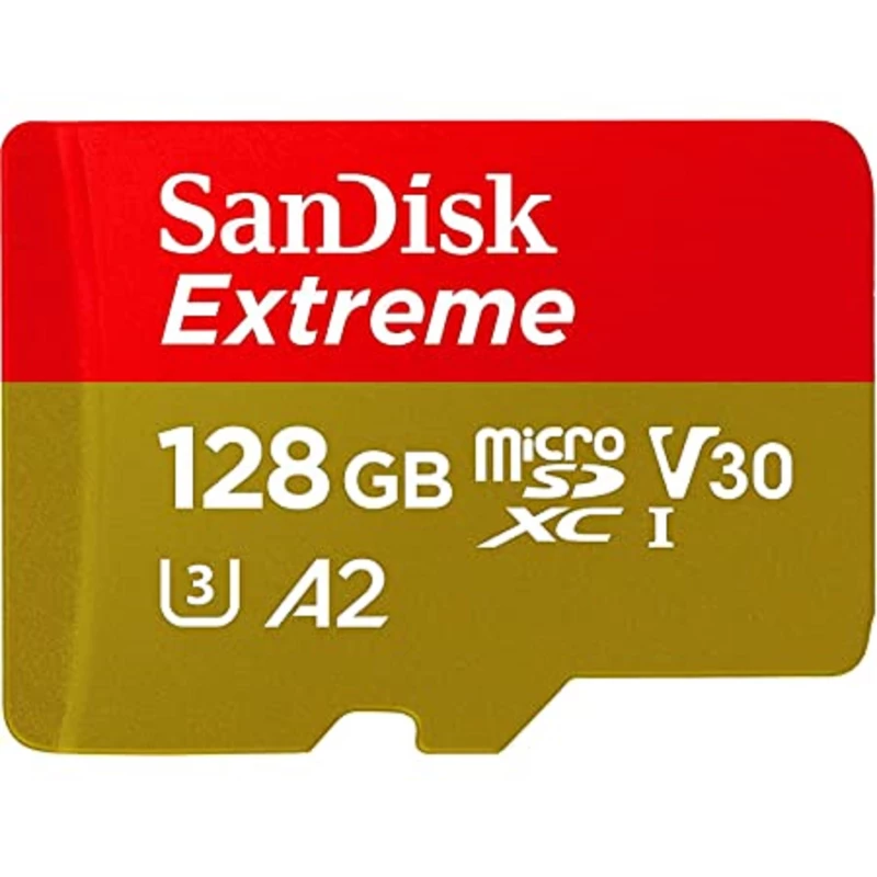 کارت حافظه MicroSDXC سن دیسک مدل Extreme کلاس A2 استاندارد UHS-I U3 سرعت 190MBps ظرفیت 128 گیگابایت-چند رنگ 