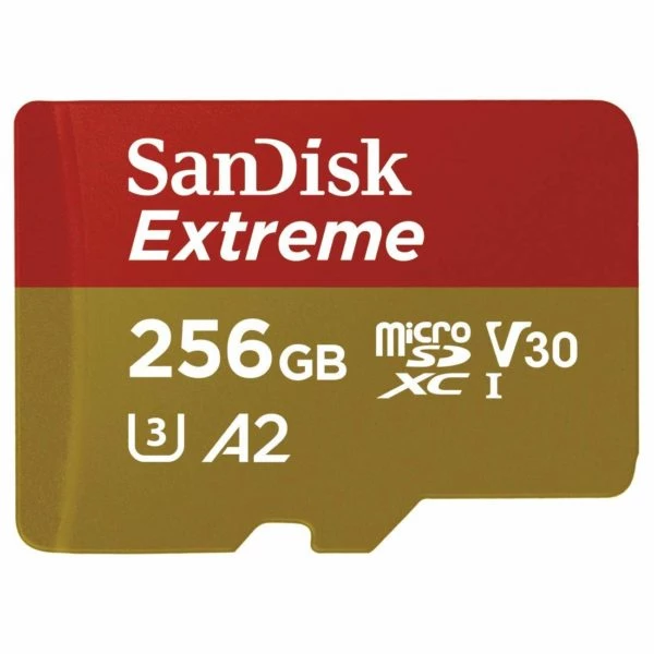 کارت حافظه MicroSDXC سن دیسک مدل Extreme کلاس A2 استاندارد UHS-I U3 سرعت 190MBps ظرفیت 256 گیگابایت-چند رنگ 