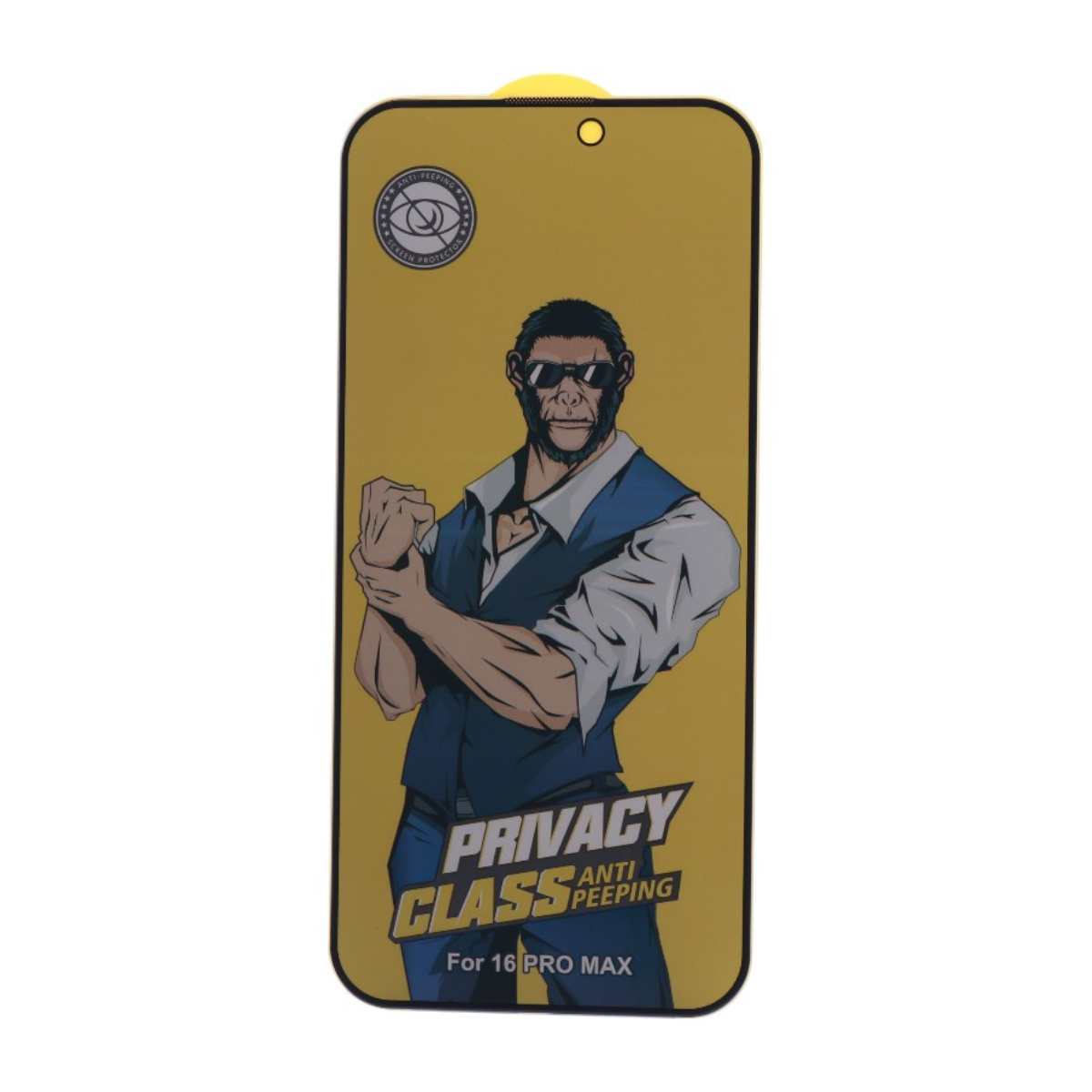 محافظ صفحه نمایش شیشه ای پرایوسی گوشی آیفون iPhone 16 Pro Max مدل آنتی استاتیک Monkey-مشکی