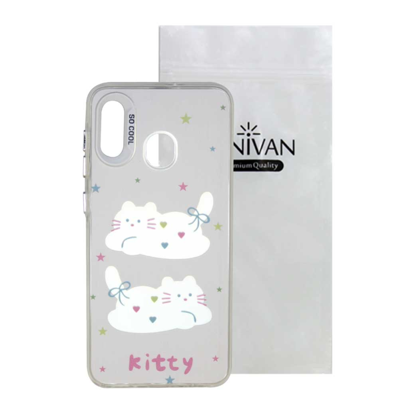 کاور سانیوان مدل فانتزی طرح گربه مناسب برای گوشی موبایل سامسونگ Galaxy A20 / A30