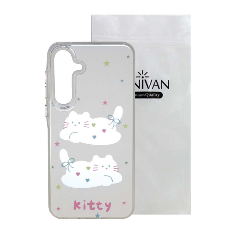 کاور سانیوان مدل فانتزی طرح گربه مناسب برای گوشی موبایل سامسونگ Galaxy A55