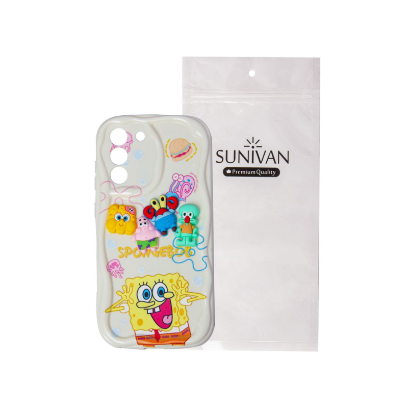 کاور سانیوان مدل باب اسفنجی مناسب برای گوشی موبایل سامسونگ Galaxy S23 FE