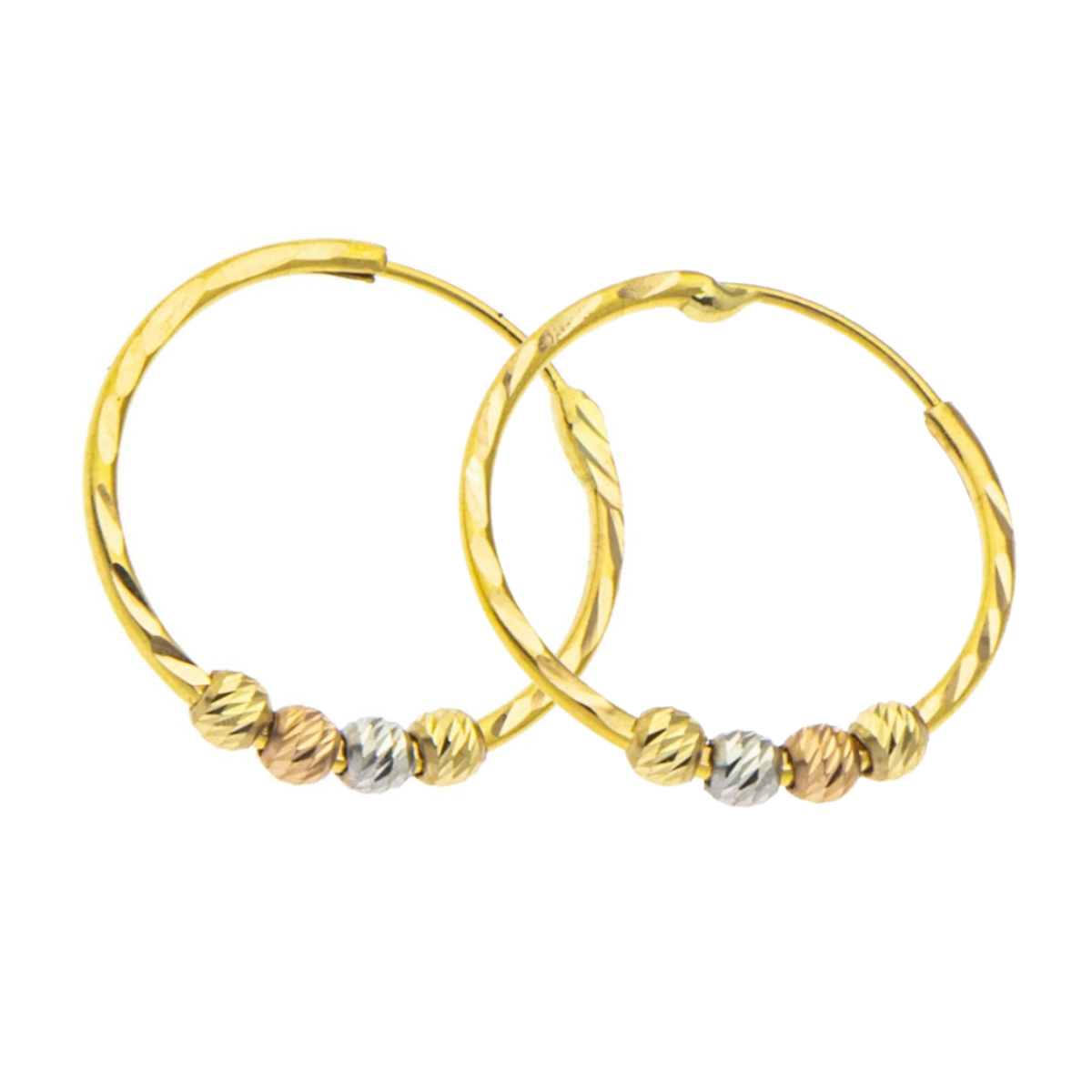 گوشواره طلا زنانه 18 عیار نوا گلد مد‌ل البرناردو 4 گوی کد 66362