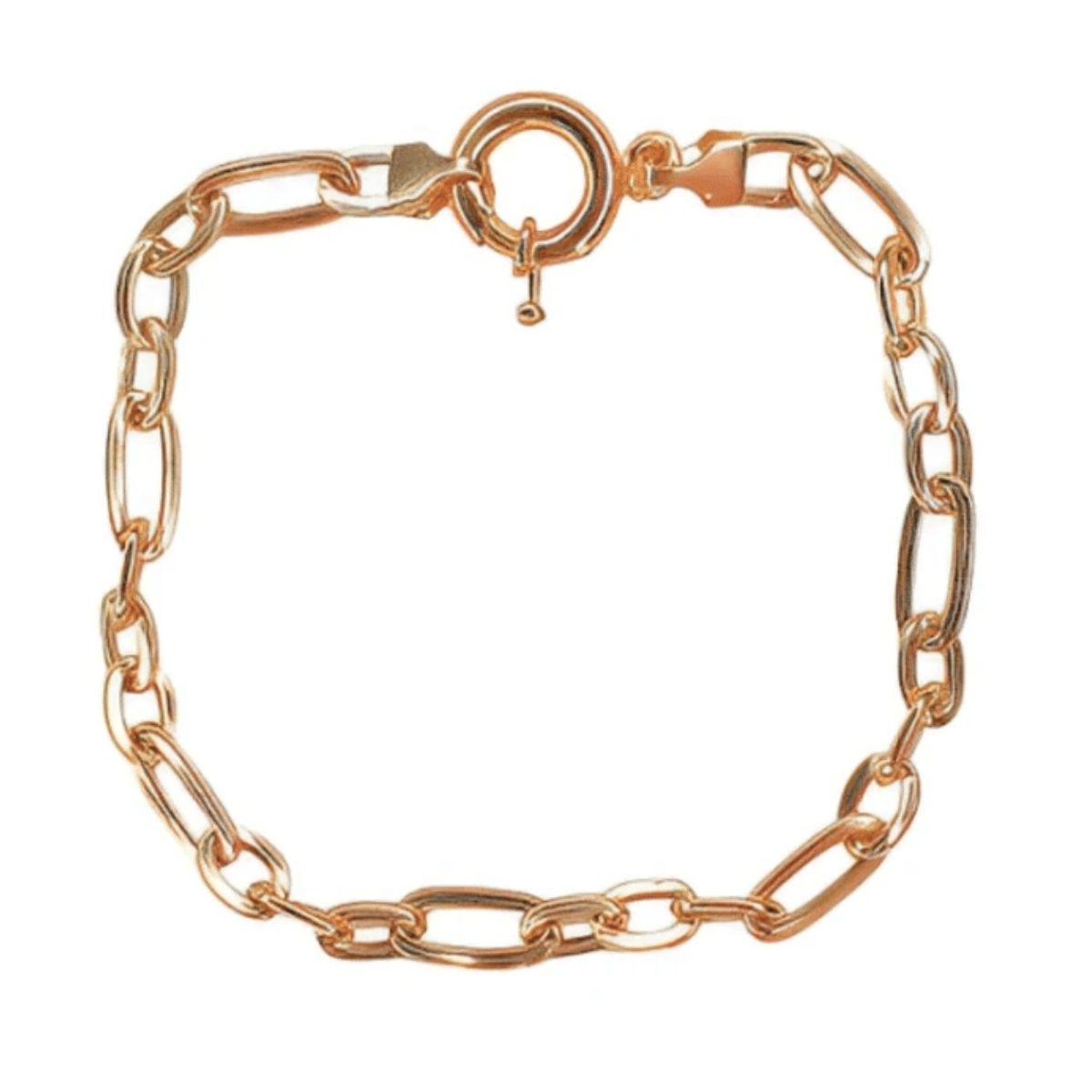 دستبند طلا زنانه نوا گلد مدل هرمس ساده کد 46541