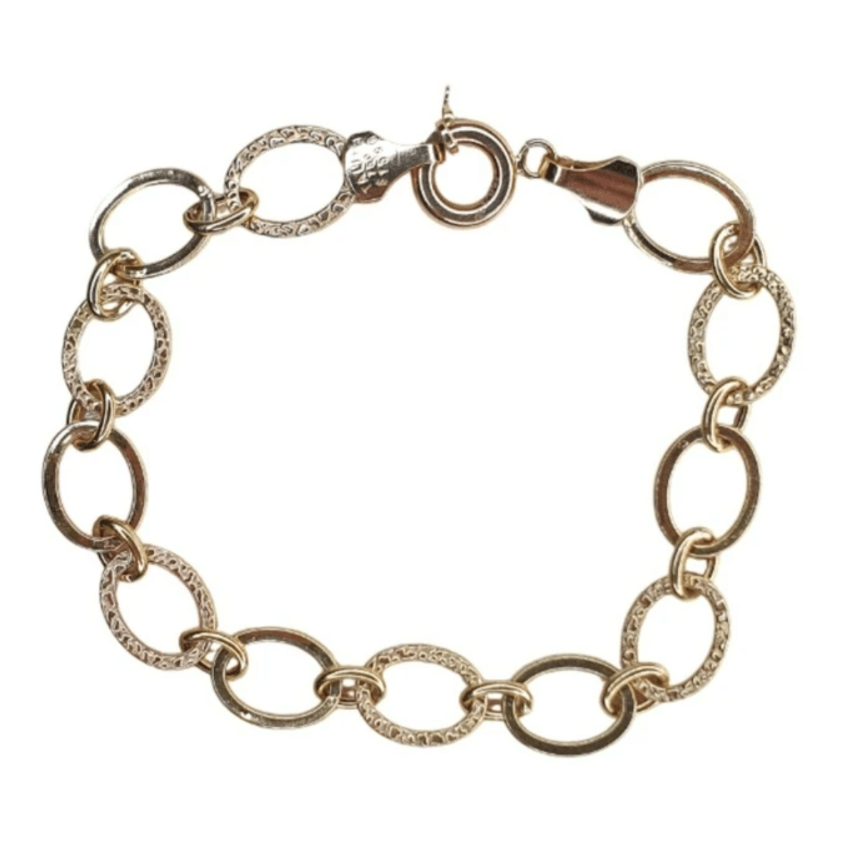 دستبند طلا زنانه نوا گلد مدل هرمس طرح دار کد 46542