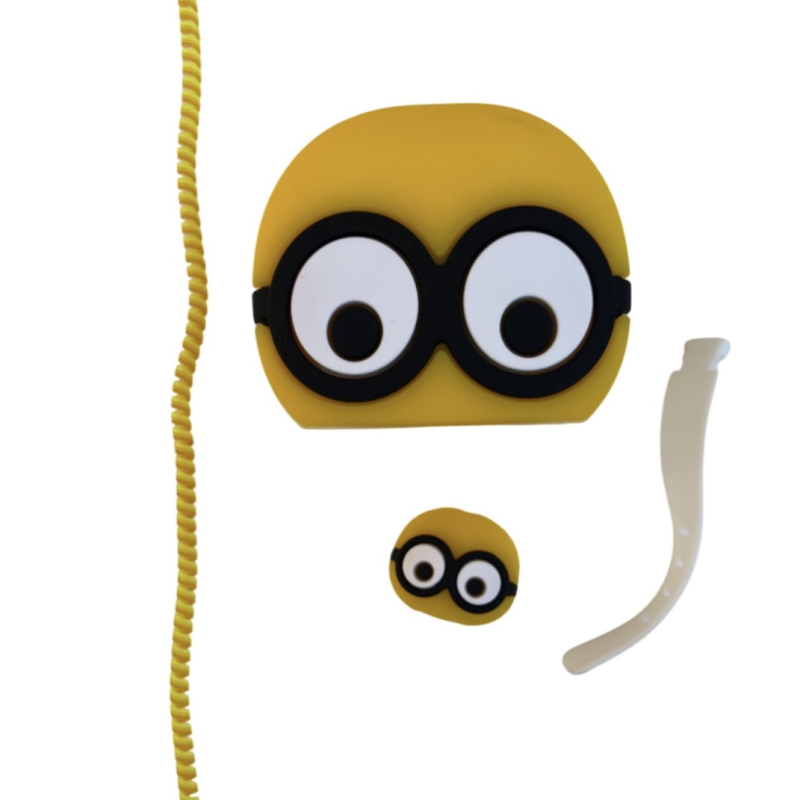 محافظ کابل و شارژر 20W اپل طرح مینیون مجموعه 4 عددی 