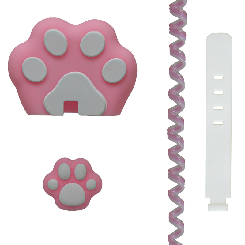 محافظ کابل وال کیس طرح پنجه کیوت به همراه محافظ شارژر دیواری 25 وات سامسونگ مجموعه 4 عددی