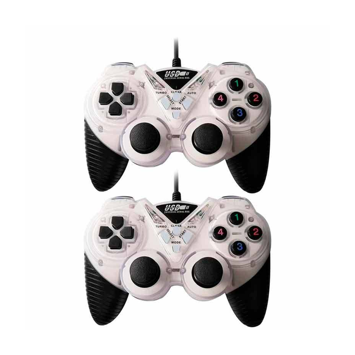 دسته بازی مدل دوبل شوکدار USB-890-سفید