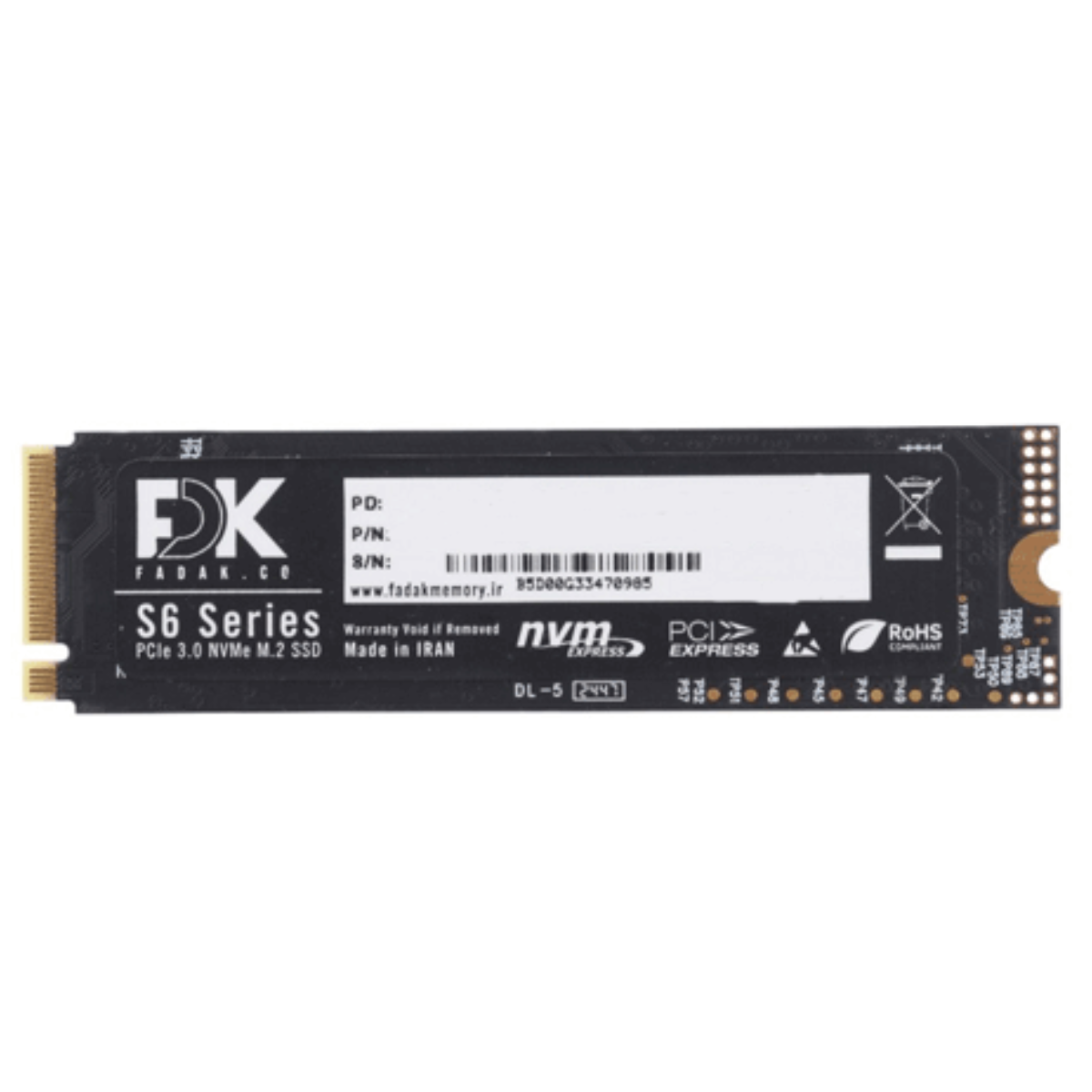 هارد اس اس دی اینترنال فدک مدل S6 NVME M.2 ظرفیت 256 گیگابایت