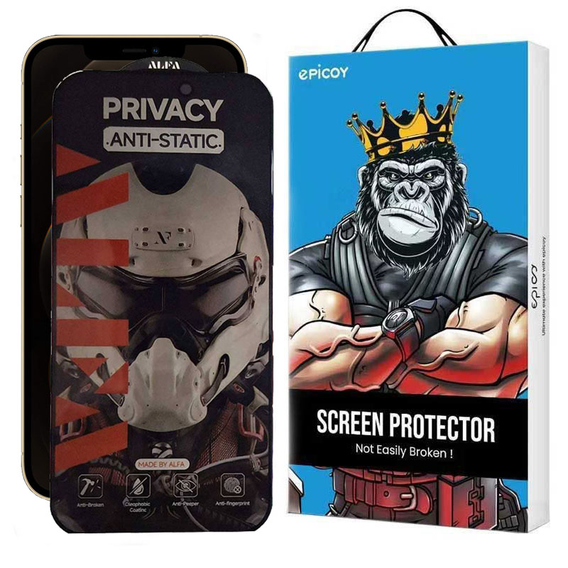 محافظ صفحه نمایش حریم شخصی اپیکوی مدل Alpha مناسب برای گوشی موبایل اپل iphone 12 Pro Max