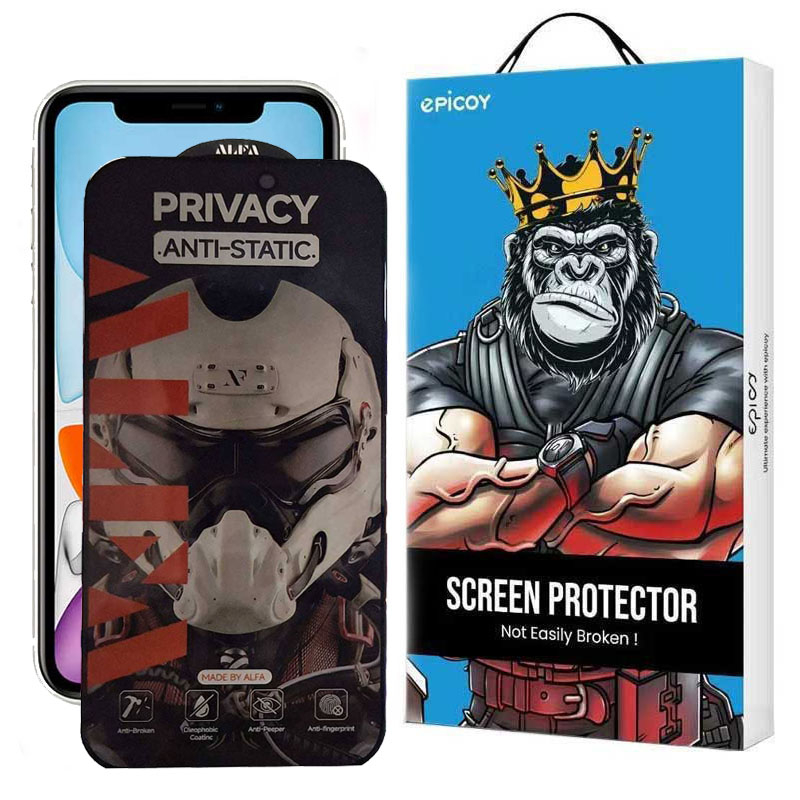 محافظ صفحه نمایش حریم شخصی اپیکوی مدل Alpha مناسب برای گوشی موبایل اپل  iPhone 11 / XR