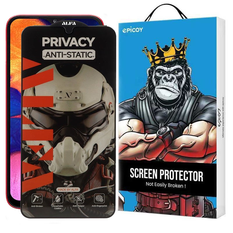 محافظ صفحه نمایش حریم شخصی اپیکوی مدل Alpha مناسب برای گوشی موبایل سامسونگ Galaxy A10