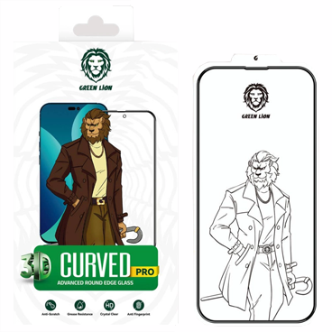 گلس گوشی اپل iPhone 14 Pro گرین مدل 3D Curved Pro