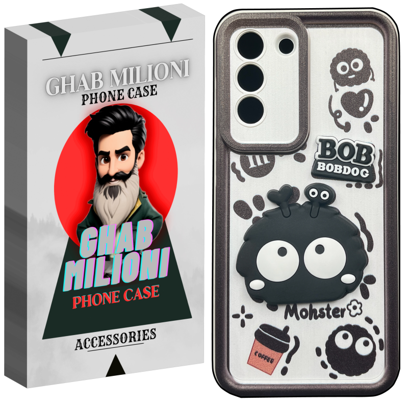 کاور قاب میلیونی مدل BOBDOG-MW مناسب برای گوشی موبایل سامسونگ Galaxy S21 FE به همراه بند آویز