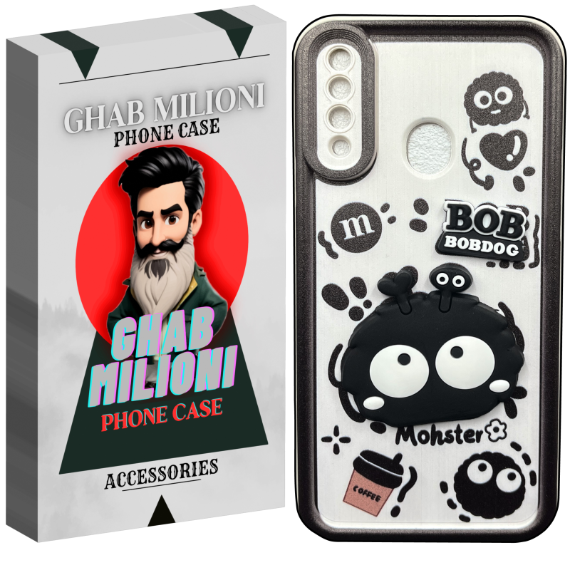 کاور قاب میلیونی مدل BOBDOG-MW مناسب برای گوشی موبایل سامسونگ Galaxy A20s به همراه بند آویز