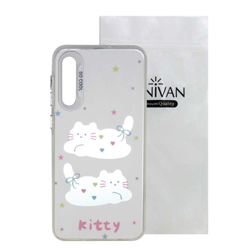 کاور گوشی سامسونگ Galaxy A50 سانیوان مدل فانتزی طرح گربه Kitty