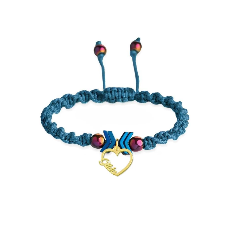 دستبند طلا زنانه مدوپد مدل اسم گیلدا gilda کد DJ12145-0.50