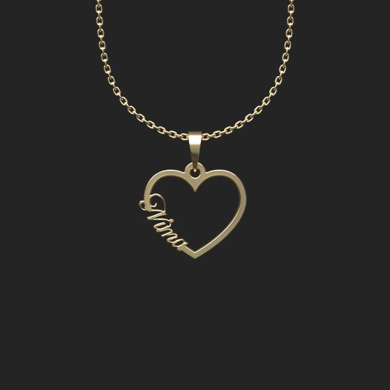 گردنبند طلا زنانه مدوپد مدل اسم نیما nima کد HE2-1-1203-5.00