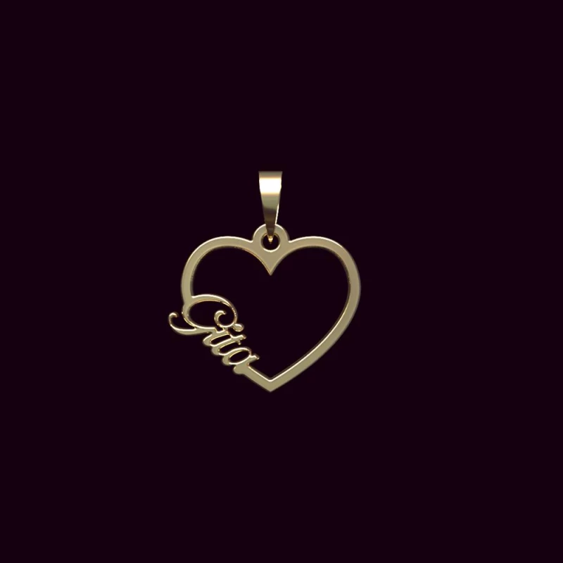 آویز طلا زنانه مدوپد مدل اسم گیتا gita کد PB1-10587-0.50