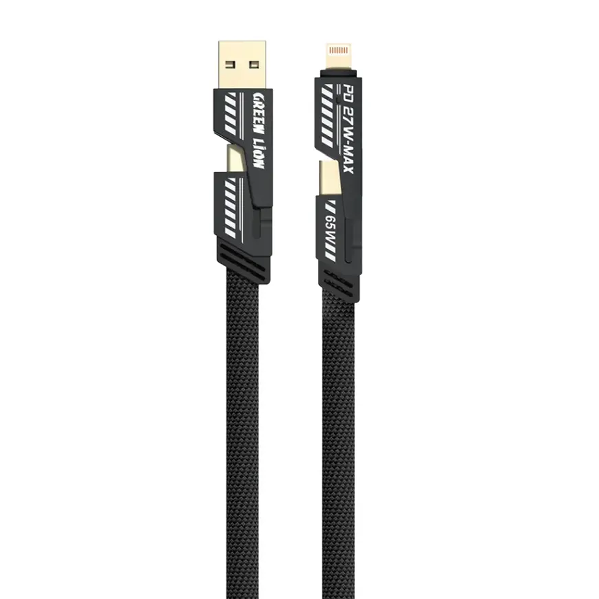 کابل USB / USB-C به لایتنینگ / USB-C گرین لاین مدل 2in2 Braided طول 1.2 متر