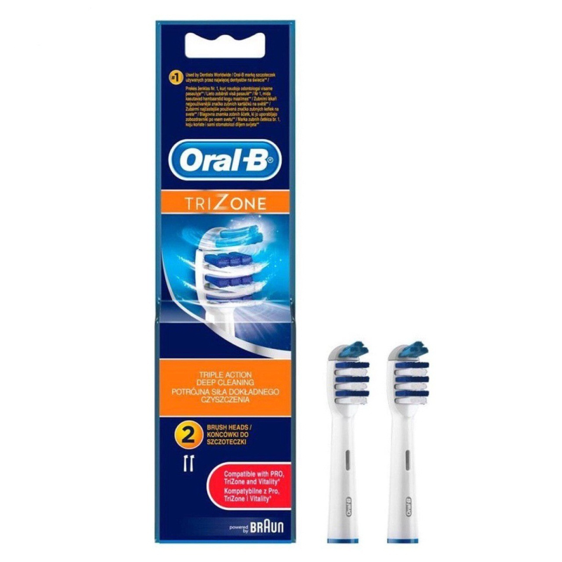 سری یدک مسواک برقی ااورال-بی مدل TriZone بسته 2 عددی