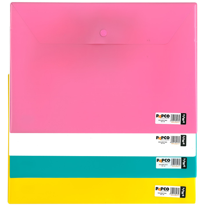 پوشه دکمه دار پاپکو مدل A4 -105 4 بسته 4 عددی پوشه دکمه دار پاپکو مدل A4 -105 4 بسته 4 عددی