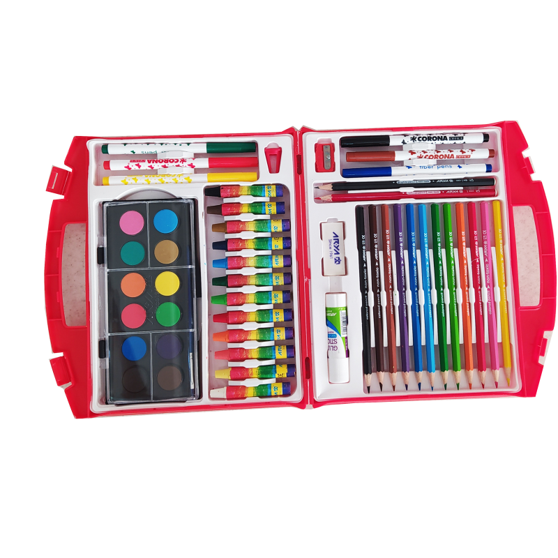 بسته لوازم التحریر آریا مدل کیفی کد 23 مجموعه 48 عددی